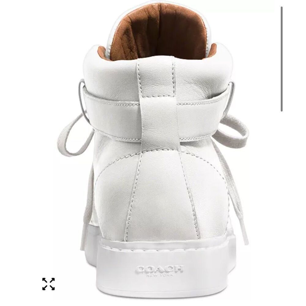 Coach unisex white leather Richmond high Top Fashion Sneaker size 9B(7 mens) - Picture 2 of 11